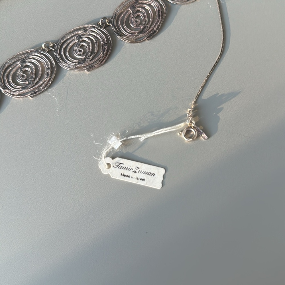 Silver Spiral Necklace Tamir Zuman - Picture 2 of 3